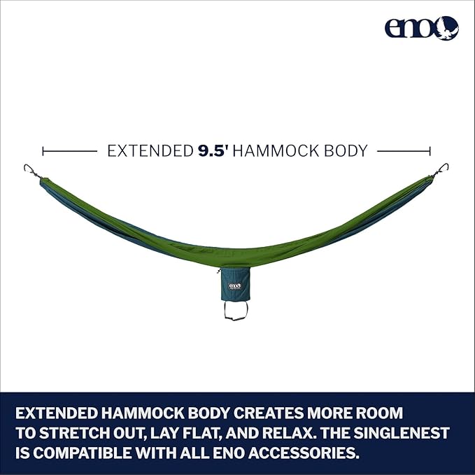 ENO Eagles Nest Outfitters SingleNest Lightweight Camping Hammock