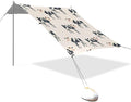 Cow Pattern Beach Tent Sun Shelter 9.2' x 10.5' Beach Canopy with 4 Sandbags 4 Stability Poles Sand Shovels - Tent Canopy for Beach Camping Fishing Picnics