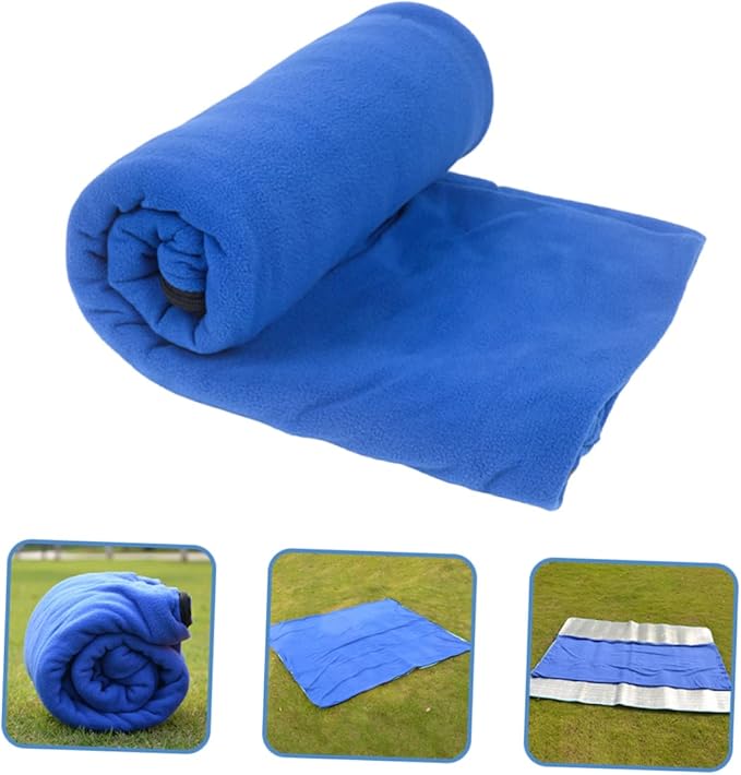 Mikikit Outdoor Ultralight Fleece Sleeping Bag Double-Sided Warm Camping Blanket for Adults Portable Travel Sleep Sack for Camping Hiking and Napping