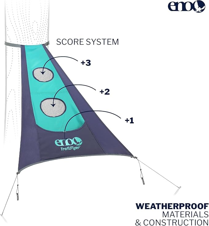 ENO - TrailFlyer Outdoor Game - Outdoor Accessories for Hiking Camping Beach and Festivals - Navy/Seafoam