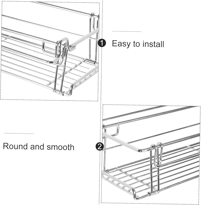 VICASKY Folding Camping Table Extended Hanging Basket Multi-Functional Storage Rack for BBQ Picnic and Outdoor Activities Compact Design Camping Accessories