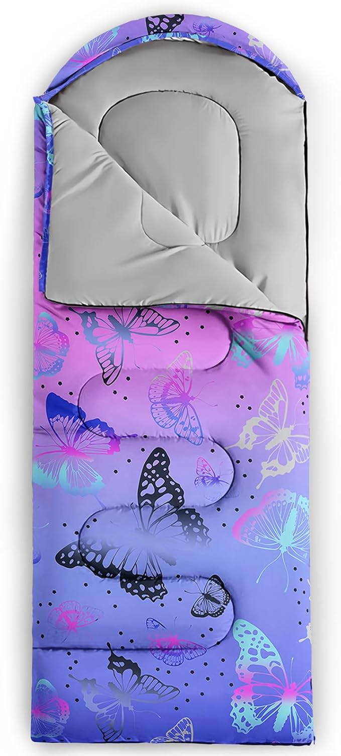 QOOMO Camping Sleeping Bags3 Season Warm &amp Cool WeatherLightweightWaterproof Sleeping Bags for Adults &amp KidsTravelingand OutdoorsCamping Gear Equipment