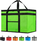 NZ home Insulated Bags for Food Delivery (2XL) Grocery Shopping Cooler Bag Pizza Delivery Hot &amp Cold Catering Tote Reusable Foldable &amp Heavy Duty (Green)