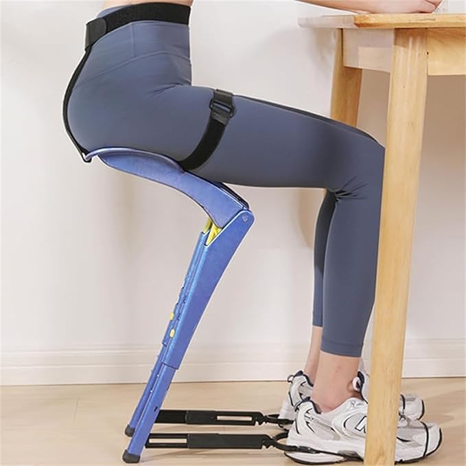Portable Invisible Travel Stool Adjustable Exoskeleton Levitation Seat Ergonomic Lightweight Seat for Work Fishing Load in The Metro 330Lbs Black