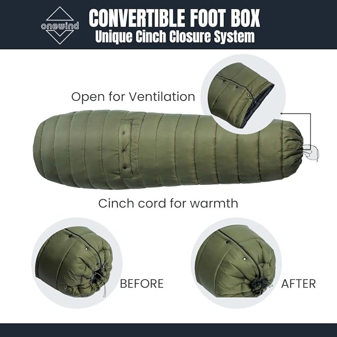 Onewind Hammock Top Quilt with Footbox Lightweight and Portable Sleeping Quilt Camping Sleeping Bag for Backpacking and Hiking