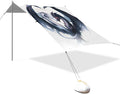 Beach Tent Sun Shelter Black-White Dragons Lightweight &amp Easy Setup Beach Shade Canopy for Camping Fishing