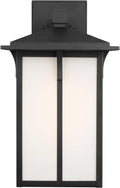 Generation Lighting 1-Light Tomek Traditional Outdoor Wall Lamp Black 8752701-12  Wall Lamp for Outdoor Decor  Wall Light Fixture Uses Standard or LED Light Bulb