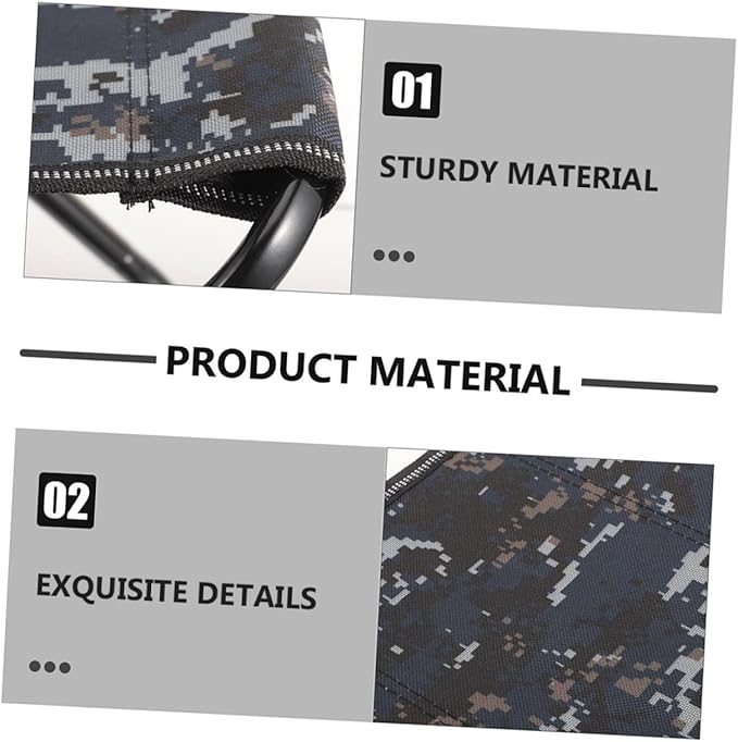 Portable Foldable Camping Stool Large Camouflage Lightweight Bench Portable Folding Chair for Hiking Fishing Outdoor Gardening and Travel
