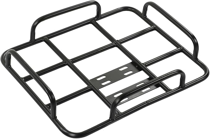 Food Delivery Box Rack Rear Grille Universal Motorcycle Rear Rack Extension 80kg Loading Seamless Steel Tube for Motorcycle Electric Bicycle(52/42-Type 1)