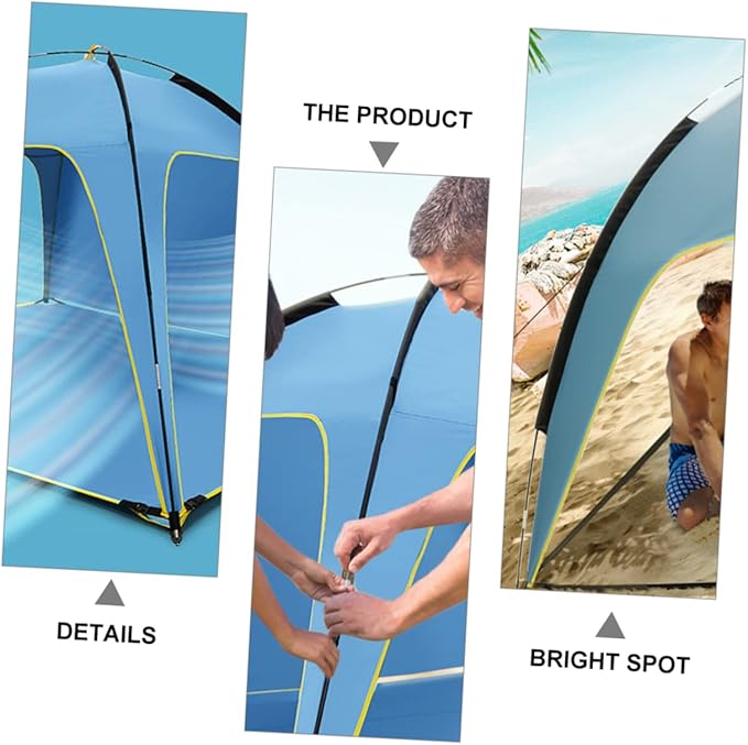 1Pc Quick Opening Sunscreen Tent Spacious Sided Ventilated Outdoor Shelter Lightweight Polyester for Camping and Travel Durable Rainproof Design Easy Setup