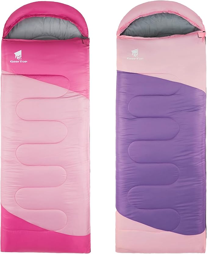 GEERTOP Backpacking Sleeping Bag for Camping Lightweight Sleeping Bags for Adults Kids Summer Warm Cold Weather Hiking Travel