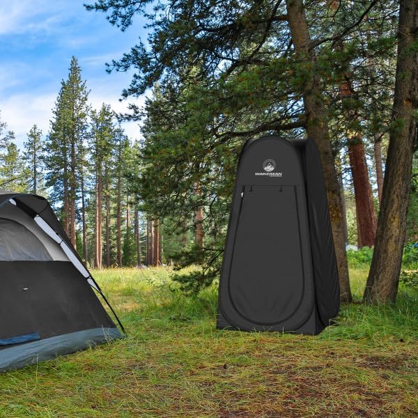 Wakeman Pop Up Changing Tent 3.3 x 3.3 x 6.2ft Camping Shower Tent for Portable Toilet Stall or Dressing Room with Carry Bag for Camping Beach or Tailgate Polyester