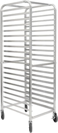 Bun Pan Rack 20-Tier Commercial Bakery Rack with Brake Wheels Aluminum Kitchen Bakery Cooing Racks for Full &amp Half Sheet Kitchen Restaurant Cafeteria Pizzeria Hotel Home 26L×20.5W ×69H