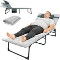 Big RED Camping Sleeping Cot5-Position Folding CotLounge Chair with MattressFolding Sleeping CotCamping Cots for Adults Heavy Duty Lounges Chairs for Outside Beach Lawn