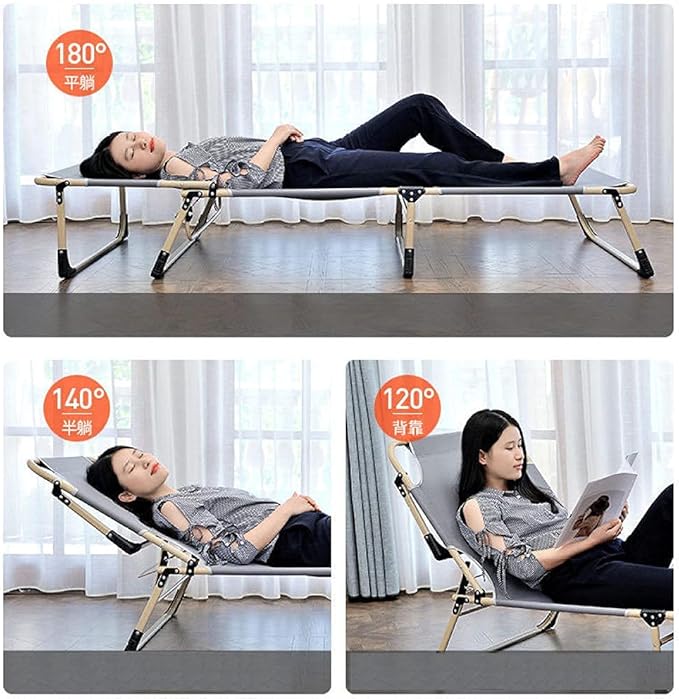 Folding ReclinerFolding Single Office Lunch Break BedFoldable Portable Household Adult Camp Bed Recliner Bed Multi Functional Reclining Chair-1