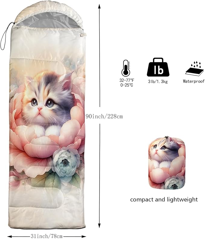 Sea Turtle Sleeping Bag for Kids Boys GirlsOcean Themed Camping GearWaterproof Compact Sleeping Bag for Camping Backpacking Outdoor Hiking.