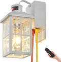 Porch Light with GFCI Outlet with Remote Dusk to Dawn Outdoor Lighting with Outlet Upgraded 4 Lighting Modes Motion Sensor Outdoor Lights Waterproof Outside Lights for House Patio Garage Front Door