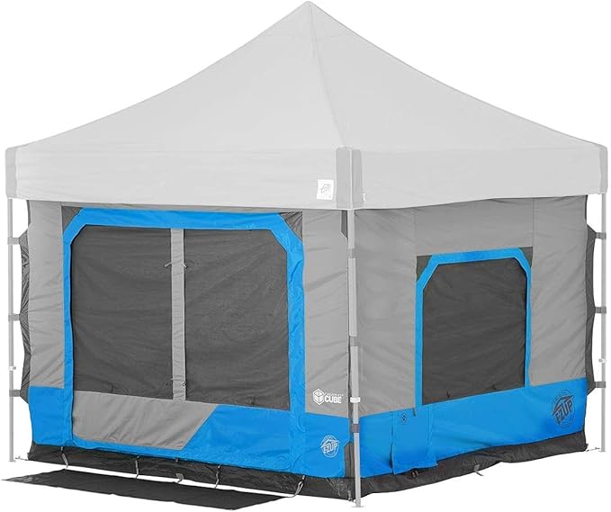 E-Z UP Camping Cube 6.4 Converts 10' Straight Leg Canopy into Camping Tent (Canopy/SHELTER NOT Included) Splash