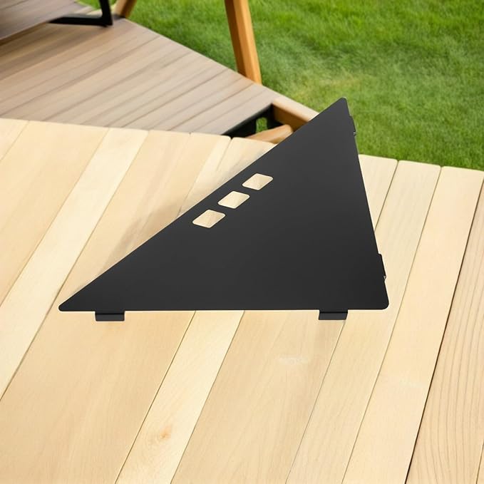 Folding Table Accessories Corner Sleeve Extender Lightweight Black Triangular Connector Plate for Outdoor Camping Picnic Foldable Desk Extension