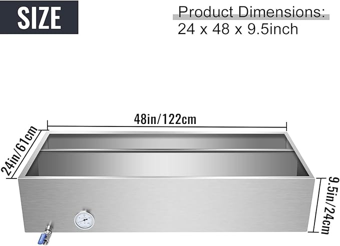 Maple Syrup Evaporator Pan Set - Premium Stainless Steel Maple Syrup Boiling Pan – One Heavy Duty Boiling For Maple Syrup Collection48 W/divide Plate