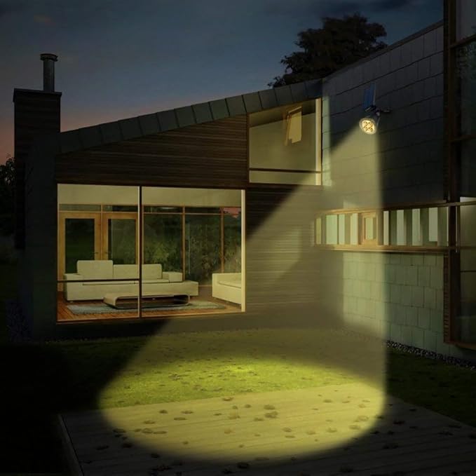 URPOWER Solar Lights Outdoor Adjustable Spot Lights Outdoor 2-in-1 Waterproof Landscape Spotlights Wall Light Dusk-to-Dawn Solar Powered Light for Garden Yard (2 Pack Warm)