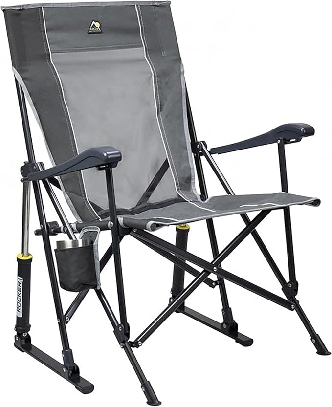 GCI OUTDOOR Roadtrip Rocker Collapsible Rocking Chair &amp Outdoor Camping Chair - Mercury