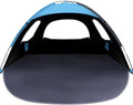 WhiteFang Beach Tent Anti-UV Portable Sun Shade Shelter for 3/4/6/8 Person Extendable Floor with 3 Ventilating Mesh Windows Plus Carrying Bag Stakes and Guy Lines