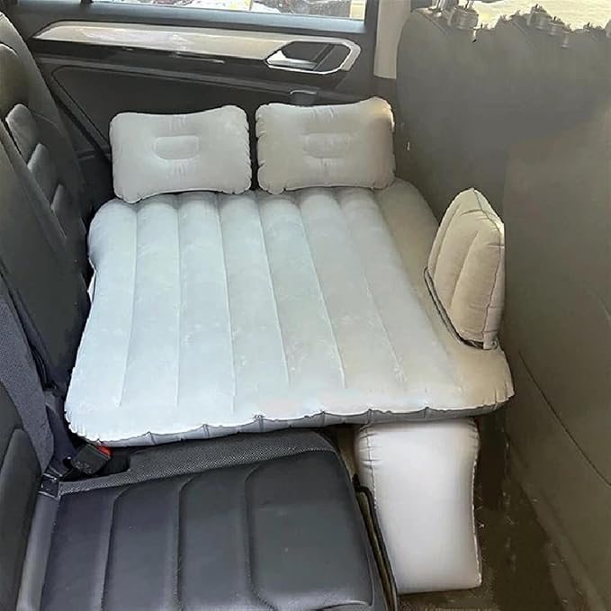 Inflatable Mattress Car Back Seat Air Cushion Camping Inflatable Cushion Flocking Wear-Resistant Material 85x45 Cm Portable Size
