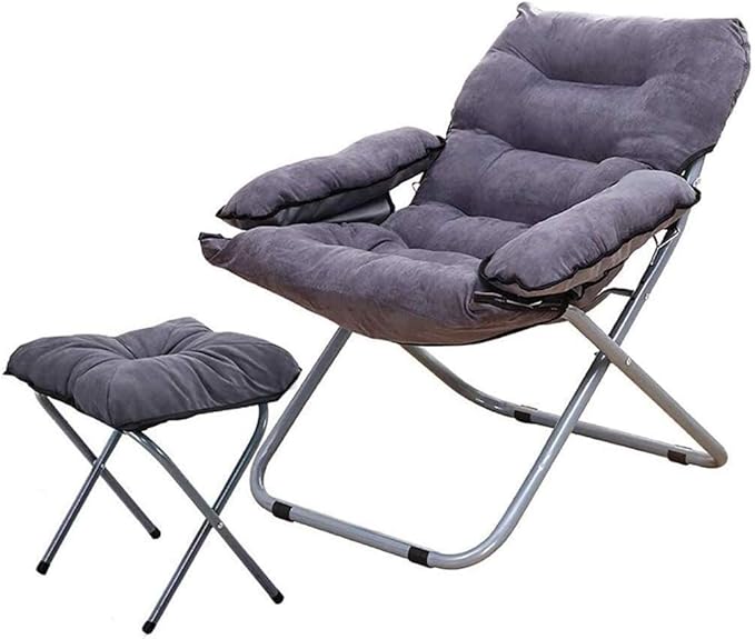 Folding Camping Chair Comfy Sofa Chairs Deck Chairs Lazy Sofa Lounge Chair Armchair Folding Chair Lunch Break Portable Outdoor Fishing Chair Fabric