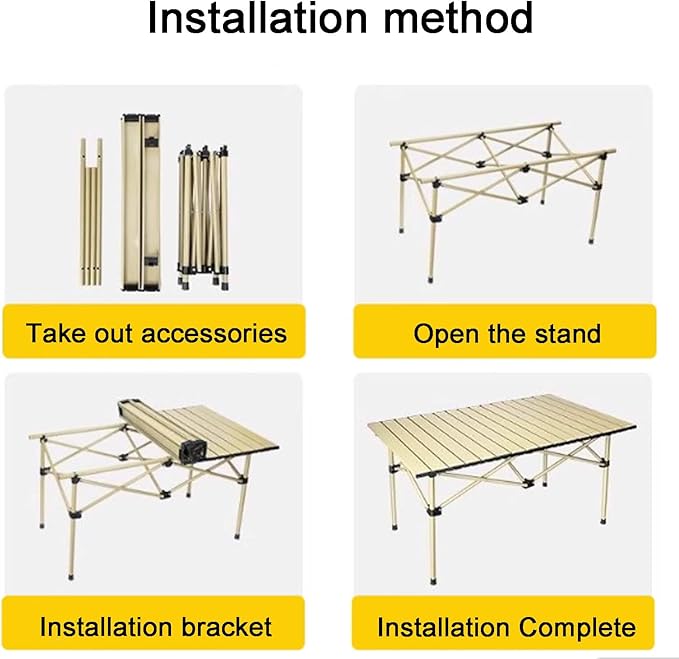 Portable Carbon Steel Camping Table Portable Camping Table Outdoor Folding Camping Table High Capacity Camping Table Folding