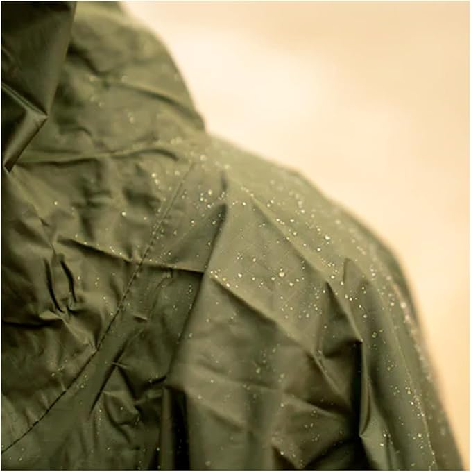 Mil-Tec Adult Ripstop Wet Weather Lightweight Waterproof Multi-Use Rain Poncho with Hood - Use as Bivouac Sack Shelter Tent