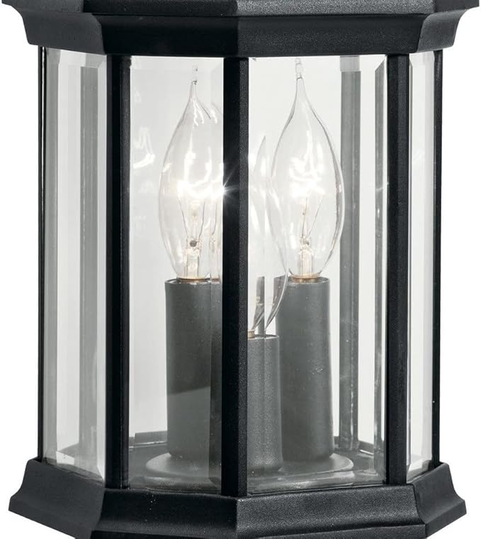 Kichler Chesapeake 14.75 3 Light Outdoor Wall Light with Clear Beveled Glass in White