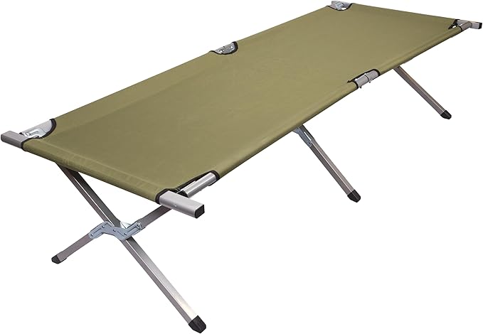 Trailblazer GI-Style Heavy Duty Folding Steel Cot | Sturdy Military-Style Camping Cot | Durable Steel Frame | Portable Foldable Design for Outdoor Adventures | Emergency Use | Survival &amp Prepper G