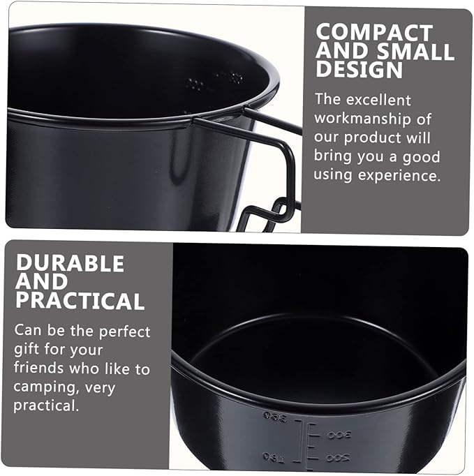 POPETPOP 3pcs Rv Dishes Stainless Steel Pot Handle Metal Camping Cups Mugs Camping Cooking Pot