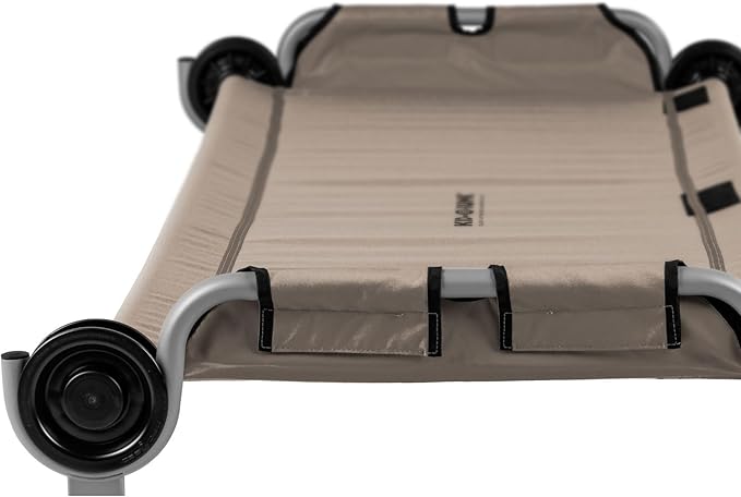 Disc-O-Bed Youth Single Camping Cot Kid-O-Bed Portable Sleeping Cot for Kids with Included Carry Bag Indoor and Outdoor Use Tan