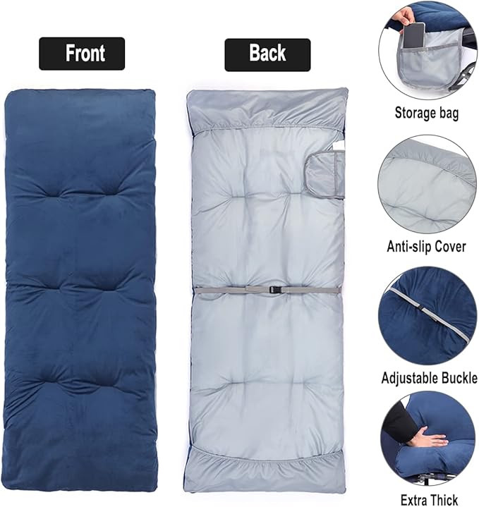 Sleeping Cot Pads (75 x 28) with Elastic Straps Portable for Outdoor &amp Hiking Cotton Soft Thick Camping Cot PadWaterproof