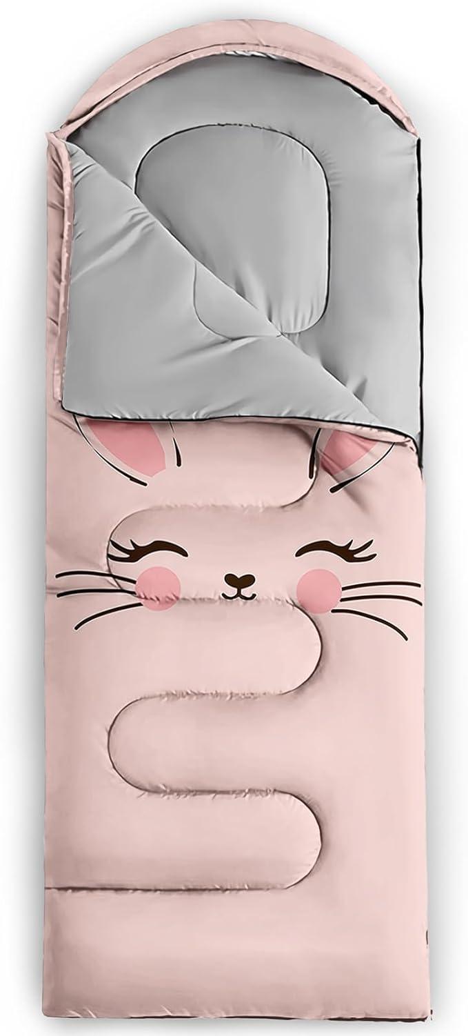 QOOMO Camping Sleeping Bags3 Season Warm &amp Cool WeatherLightweightWaterproof Sleeping Bags for Adults &amp KidsTravelingand OutdoorsCamping Gear Equipment