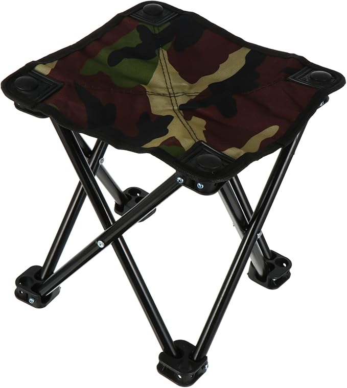 Mikikit Folding Fishing Stool Compact Outdoor Camping Chair Oxford for Comfortable Use