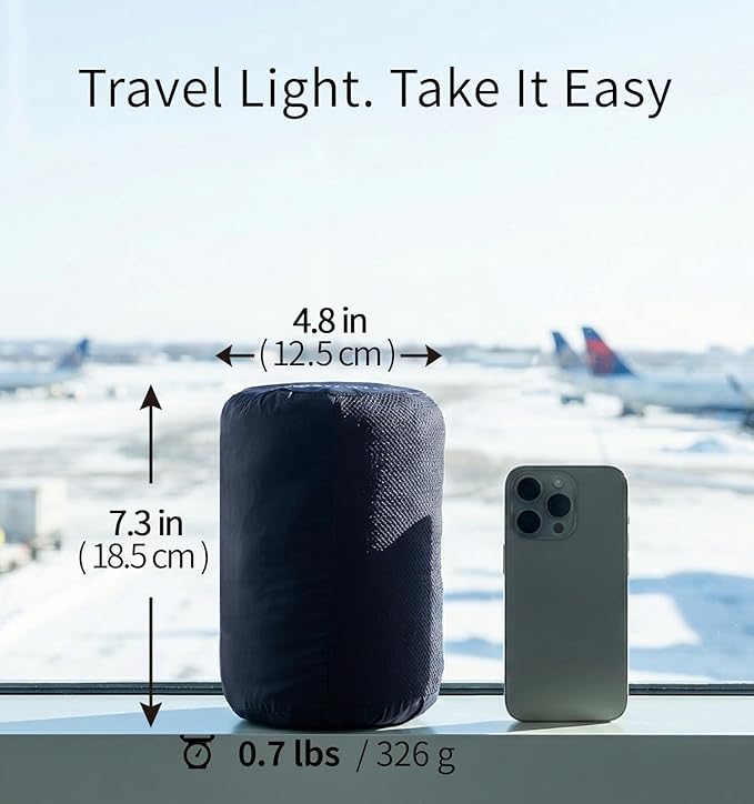 Litume Travel Camping Blanket Lightweight and Breathable 67 x 48 in Soft Airplane Flight Blanket for Travelers Foldable Sheet with Stuff Sack for Train Camp backapcking Office Home (E651 Grey)