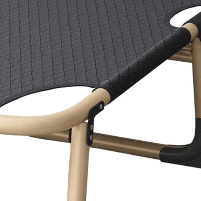 Iron Alloy Camping Bed with Pillow Height Adjustable Folding Cot for Sleeping Portable Folding Bed for Outdoor/Office/Beach