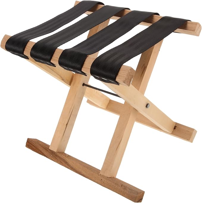 STOBAZA Small Folding Stool Multi-Purpose Portable Chair for Camping Picnic Beach Sturdy