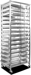 Quick Rack for Baking PansHeavy Duty Stainless Steel Bakery Bun Pan Rack - Commercial Cooling Trolley for Pizza &amp Bread Dough Trays - Metal Drying Rack for Efficient Baking