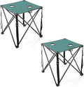 ARROWHEAD OUTDOOR 26” (66cm) Portable Camping Folding Table 2 Cup Holders Square Carrying Case Steel Frame High-Grade 600D Canvas