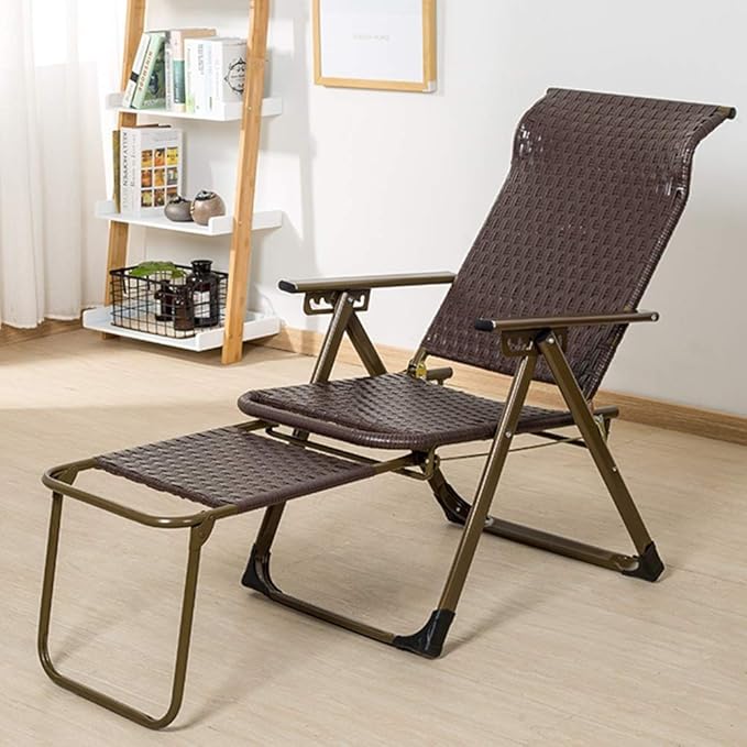 Folding Chair Lunch Break Wicker Chair Office Nap Rocking Chair Outdoor Zero Gravity Beach Chair