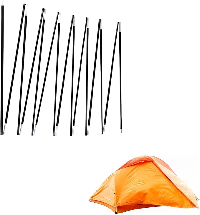 Tent Poles Replacement Black Pre-Assembled Aluminum Tent Pole 7001 T6 Heated Tent Rod