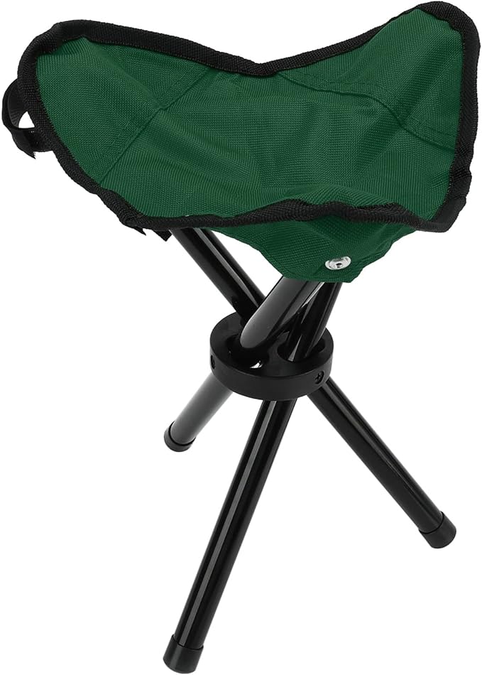 Honio Camping Tripod Stool Tripod Seat Portable Lightweight 600D Oxford Fabric for Outdoor for Fishing (Green)