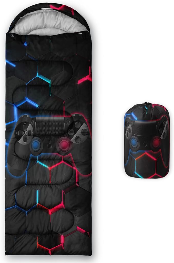 Axolotl Unicorn Sleeping Bag for Kids Boys Girls–Lightweight Warm Cold Weather Sleeping BagsWaterproof Portable Sleeping Bag with Compression Sack for Camping Backpacking Outdoor Indoor