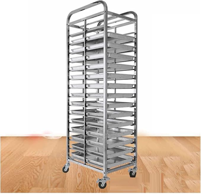 Quick Rack for Baking Pans15-Tier Heavy-Duty Bread Pan Rack - Quick Proofing &amp Storage Solution for Bakeries Restaurants &amp Catering - Durable Space-Saving Design