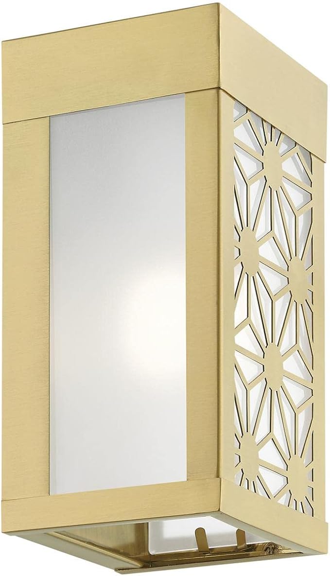 Livex Lighting 24321-32 Berkeley Outdoor ADA Small Sconce Satin Gold