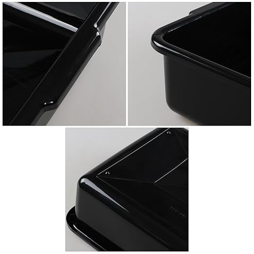 Bringer 12-Pack Commercial Bus Tubs 13 L Plastic Bus Box Black